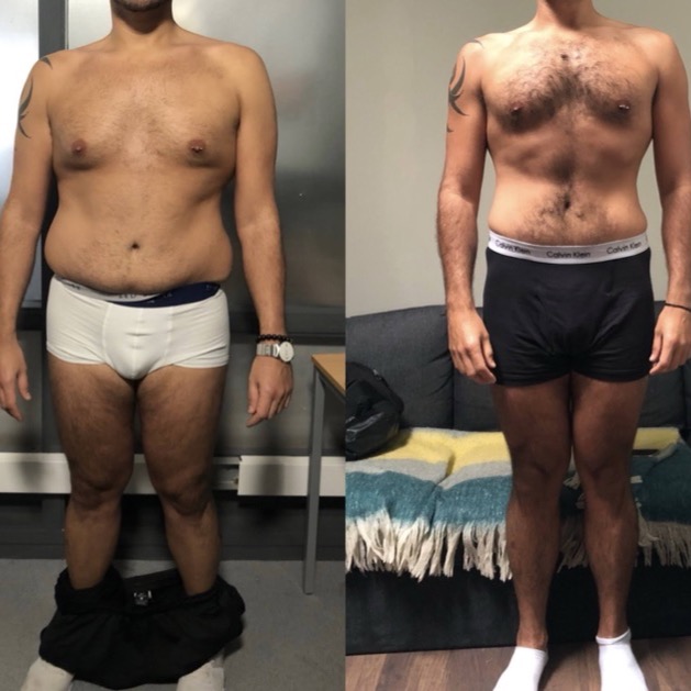 Client body transformation, before and after