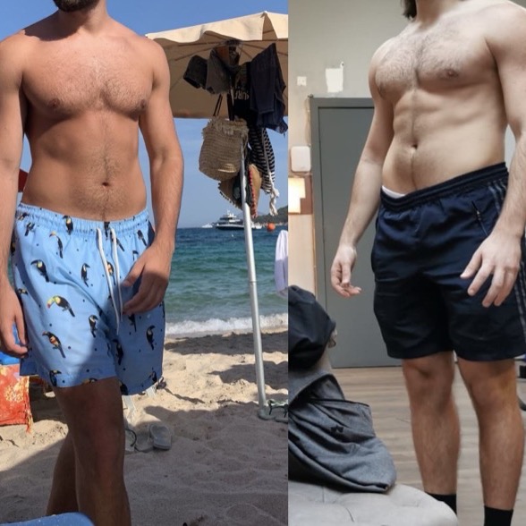 Client body transformation, before and after